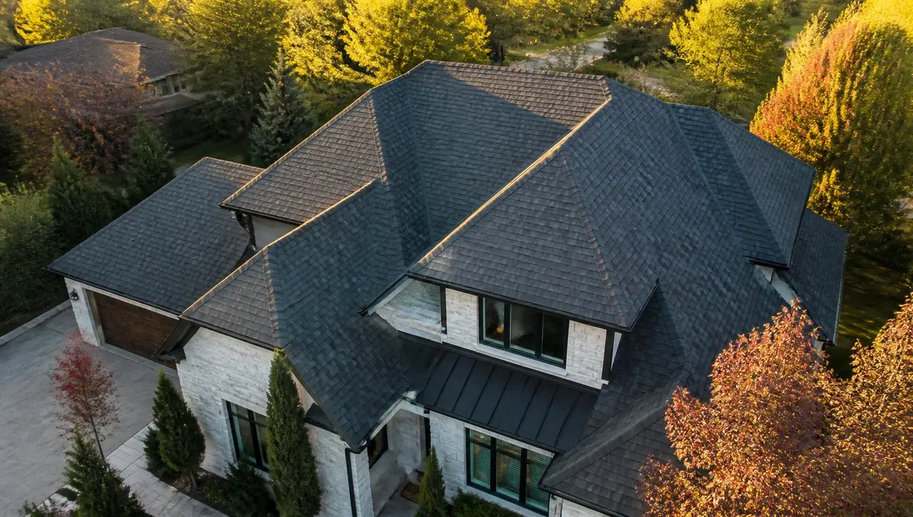 Roofline at golden hour